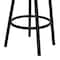 Armen Living Cohen 30" Bar Height Swivel Bar Stool in Black Finish and Black Faux Leather 721535761937 - alternate 7